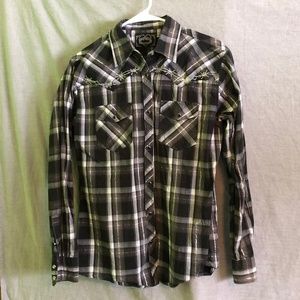 Cowgirl Hardware Women's flannel print Long Sleeve